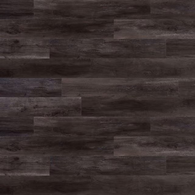 WALPLUS Black Abstract 3D Wall Panels with Rustic Wood Look and Self-Adhesive Vinyl Finish