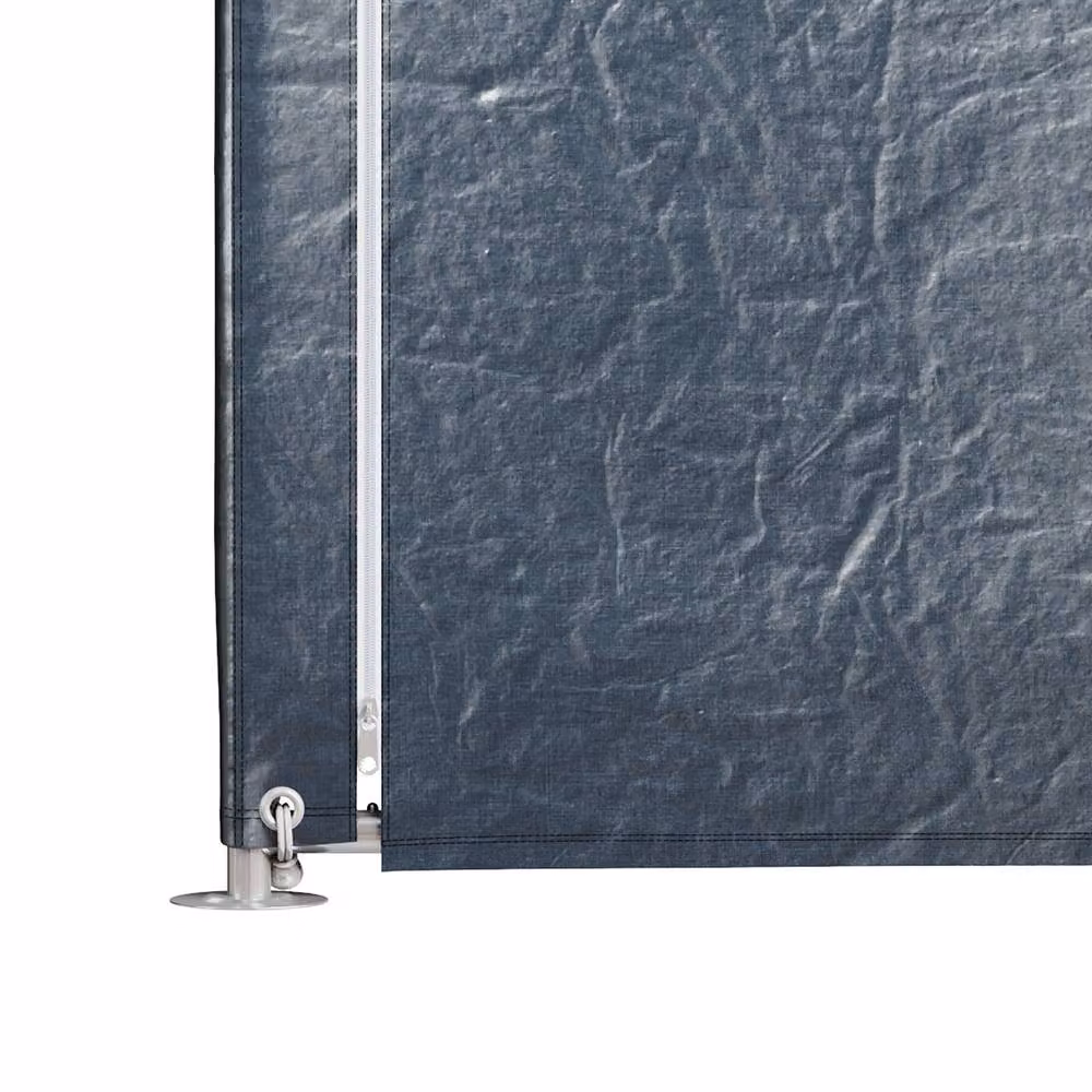 Living and Home Outdoor Garden Storage Shelter with Roll-Up Zipper Door and Window, Dark Grey, W/D/H: 121.92 x 121.92 x 200 cm – 8
