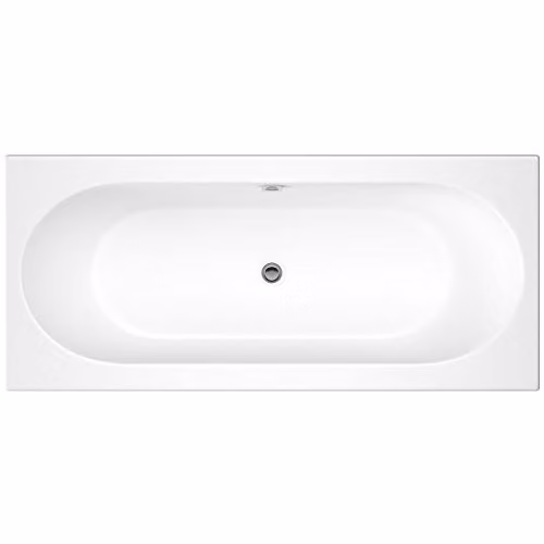 Hudson Reed Classic Double Ended Acrylic Bath, White, W/D/H: 170 x 75 x 40 cm