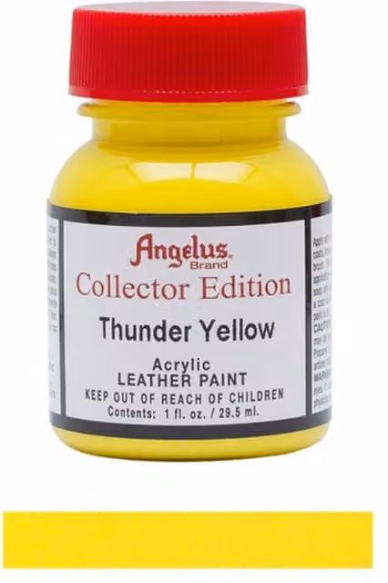 Angelus Collector Edition Acrylic Leather Paint in Thunder Yellow, 1oz