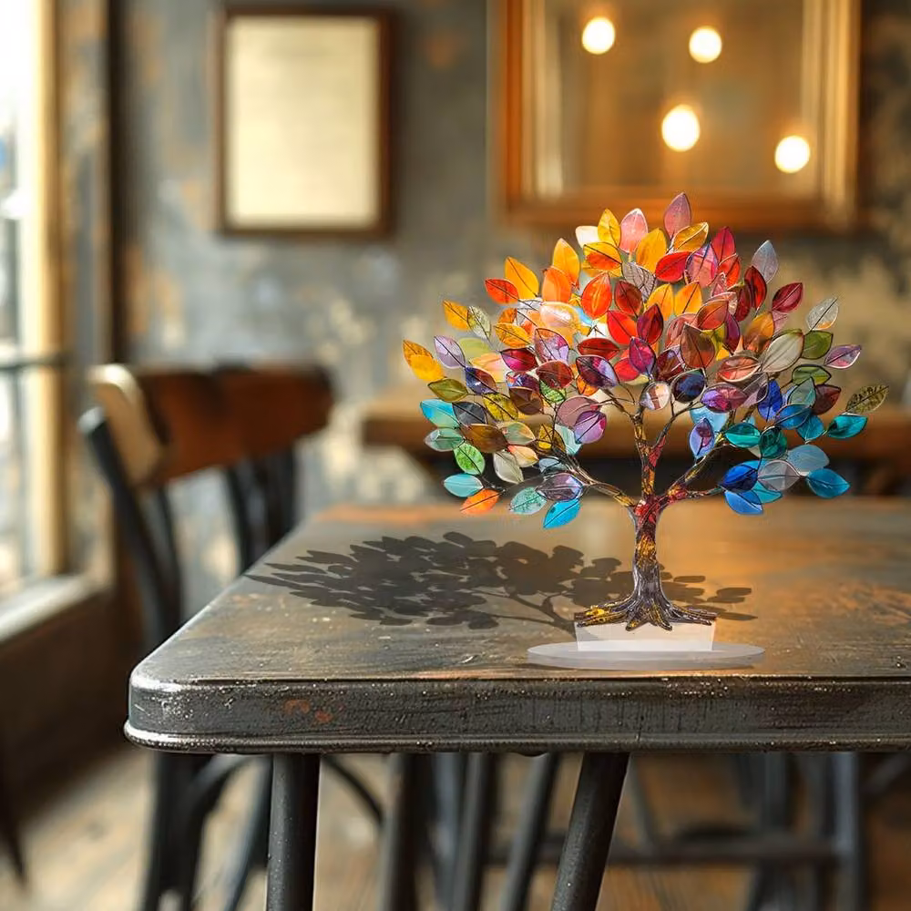 Quipulse Tree of Life 2D Acrylic Multicolour Tabletop Desk Ornament – 3