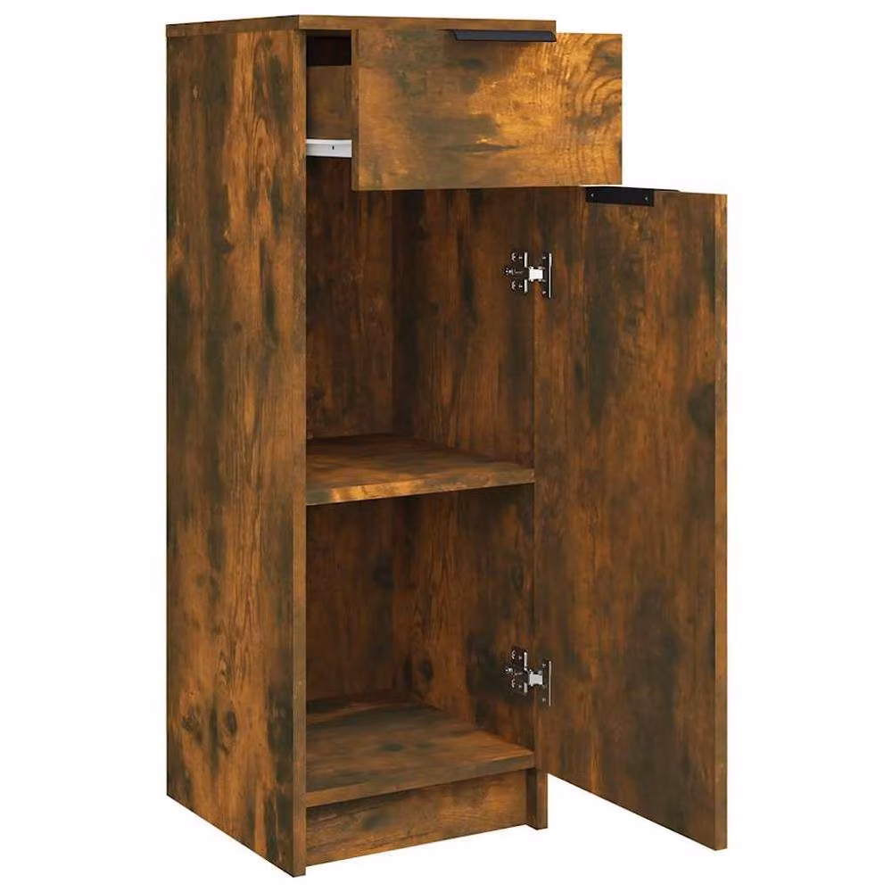 Berkfield Home Smoked Oak Bathroom Cabinet in Brown, W/D/H: 32 x 34 x 90 cm – 4