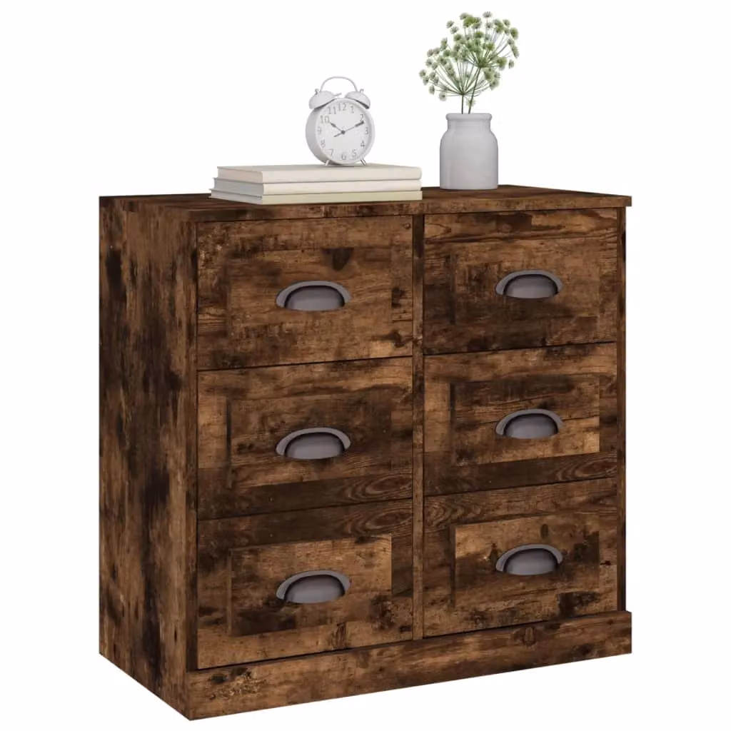 Berkfield Home Smoked Oak Sideboard in Brown, W/D/H: 70 x 35.5 x 67.5 cm – 3