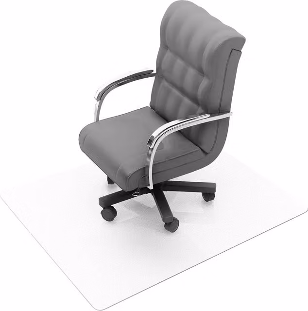 Floortex Megamat Extra Thick Heavy Duty Chair Mat for Hard Floors and Carpets, Transparent, Width: 119 cm