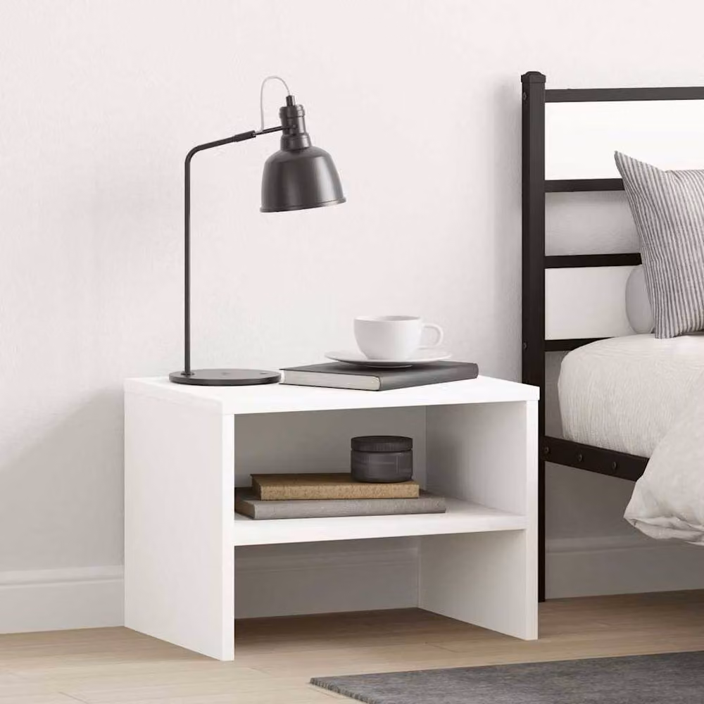 Berkfield Home Elegant Bedside Cabinets, 2 Piece Set in White, W/D/H: 40 x 30 x 30 cm – 2