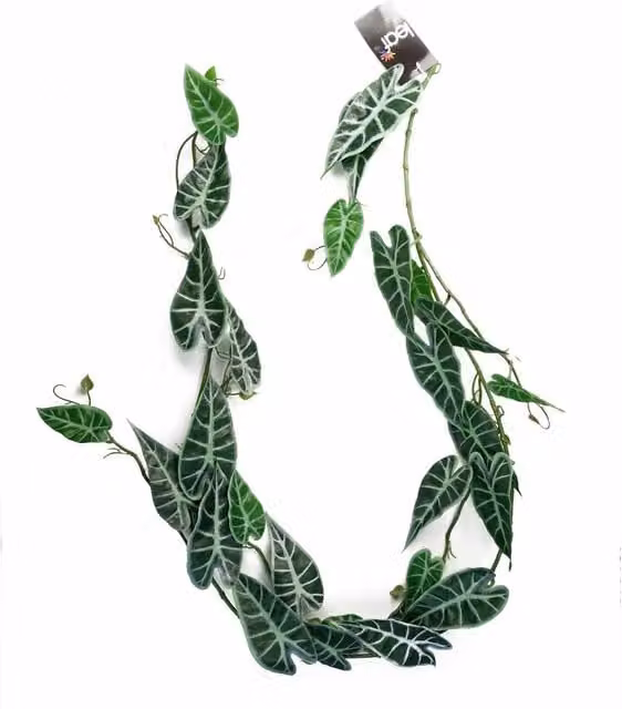 Realistic Green Amazonica Artificial Trailing Hanging Leaf Plant