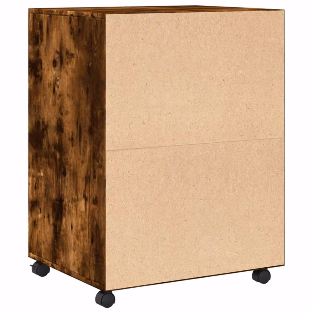 Berkfield Home Rolling Cabinet in Smoked Oak Brown, W/D/H: 60 x 48 x 81 cm – 5
