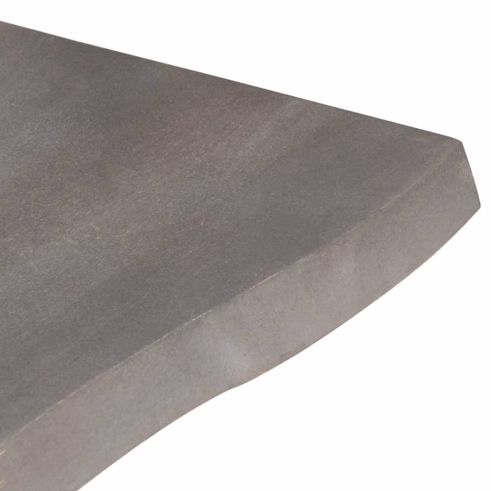 Berkfield Home Classic Live Edge Coffee Table in Grey Solid Acacia Wood W/D/H: 60 x 60 x 40 cm – 2