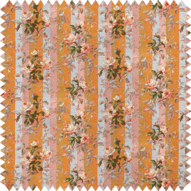House of Hackney Rainbow Rose Recycled Performance Dusk Stripe Multicolour Fabric