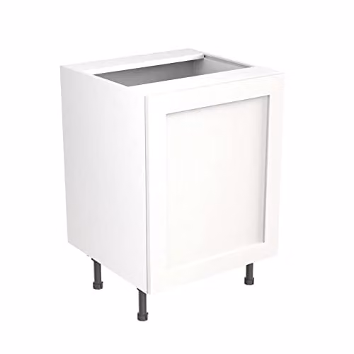 Kitchen Kit White Matt Shaker Style Sink Base Cabinet W/H: 60 x 87 cm