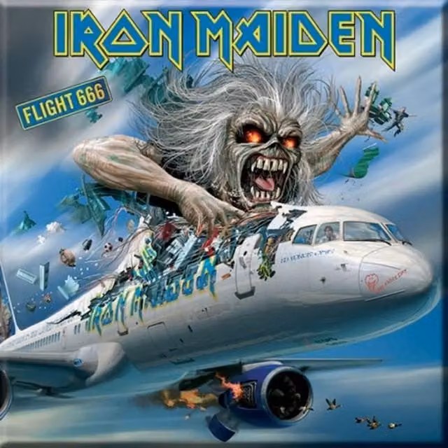 Iron Maiden Flight 666 Multicolour Paper Postcard