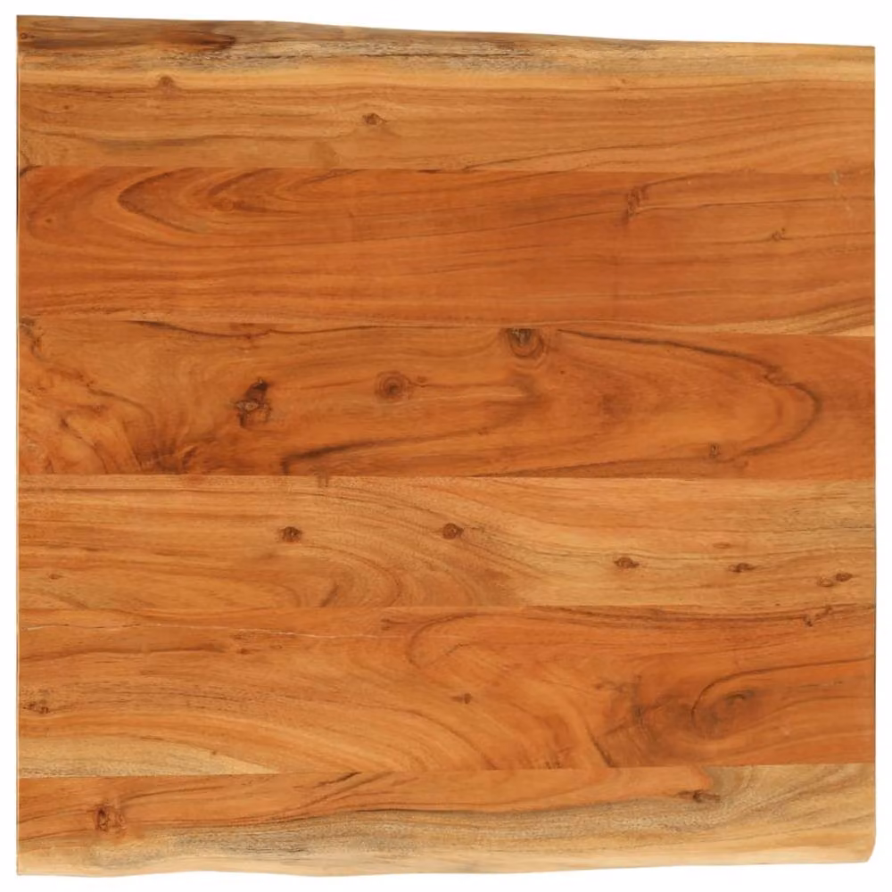 Berkfield Home Rectangular Solid Wood Acacia Live Edge Table Top in Brown, W/D/H: 60 x 60 x 3.8 cm – 2