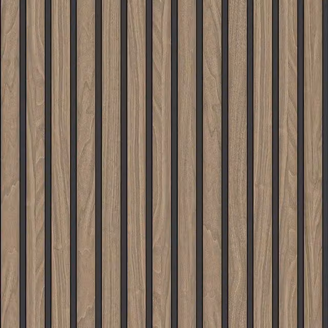 Belgravia Wood Look Striped Vinyl Wallpaper in Brown and Beige