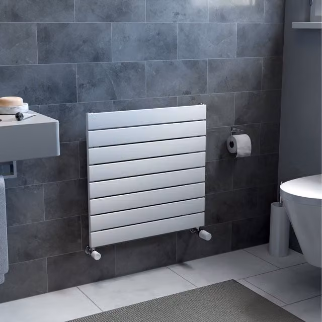 Agadon Panio Horizontal Flat Panel Designer Radiator in White, W/H: 60 x 59.5 cm