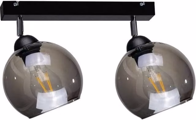 Netlighting Yuno Twin Ceiling Spotlight in Black with 2x E27 Sockets