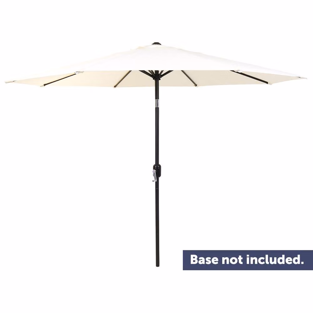 Charles Bentley Metal Garden Patio Umbrella Parasol with Crank and Tilt in White – 2
