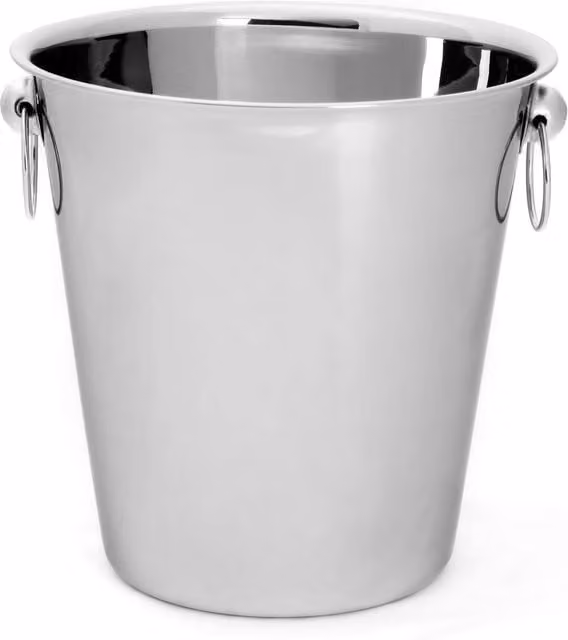 Rink Drink 4 Litre Stainless Steel Ice Bucket - Silver