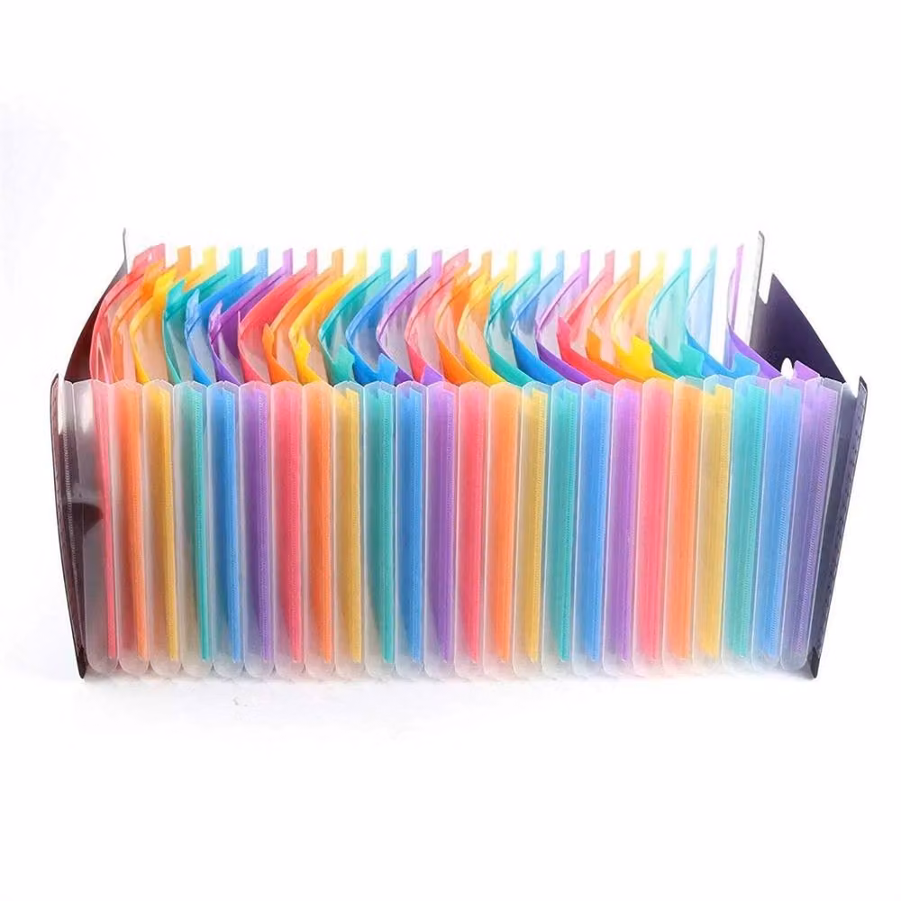 Nordara A4 Multicolour 24 Pocket Expanding File Organiser and Display Book – 2