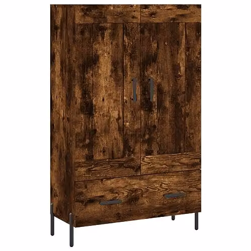 vidaXL Modern Highboard in Smoked Oak, Brown, W/D/H: 69.5 x 31 x 115 cm – 1