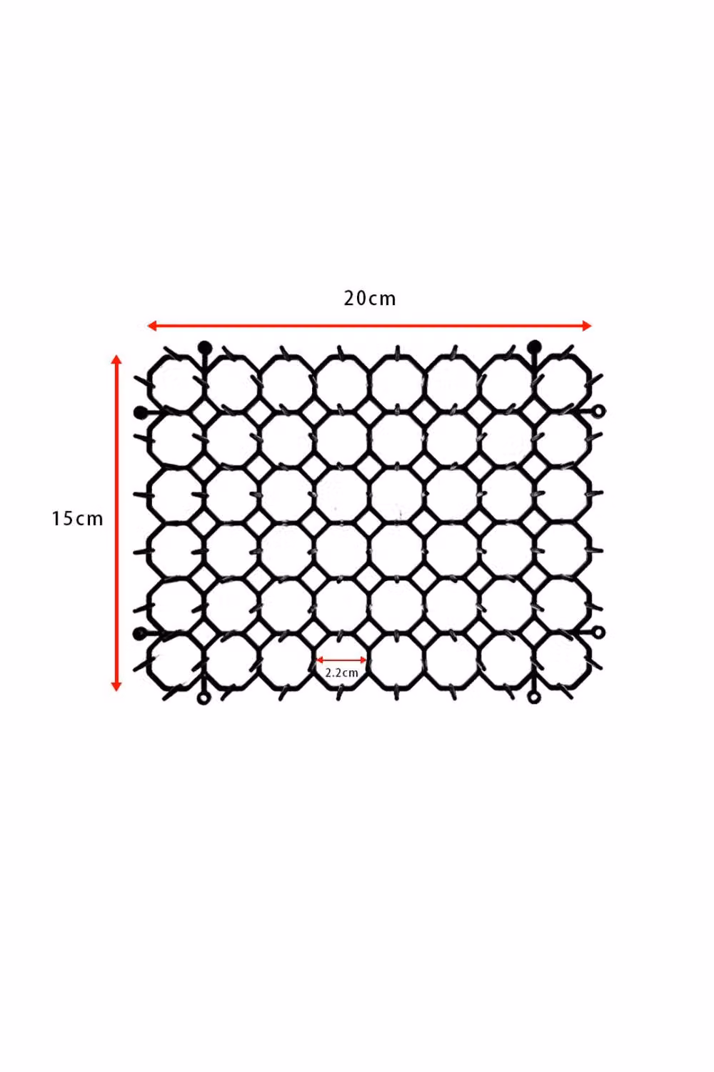 KDMD 12 Pack Black Plastic Cat Scat Mat Spikes and Prickle Strip Dig Stoppers for Lawns and Gardens – 2