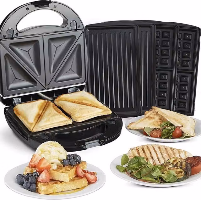 VONSHEF 3 in 1 Snack Maker in Black