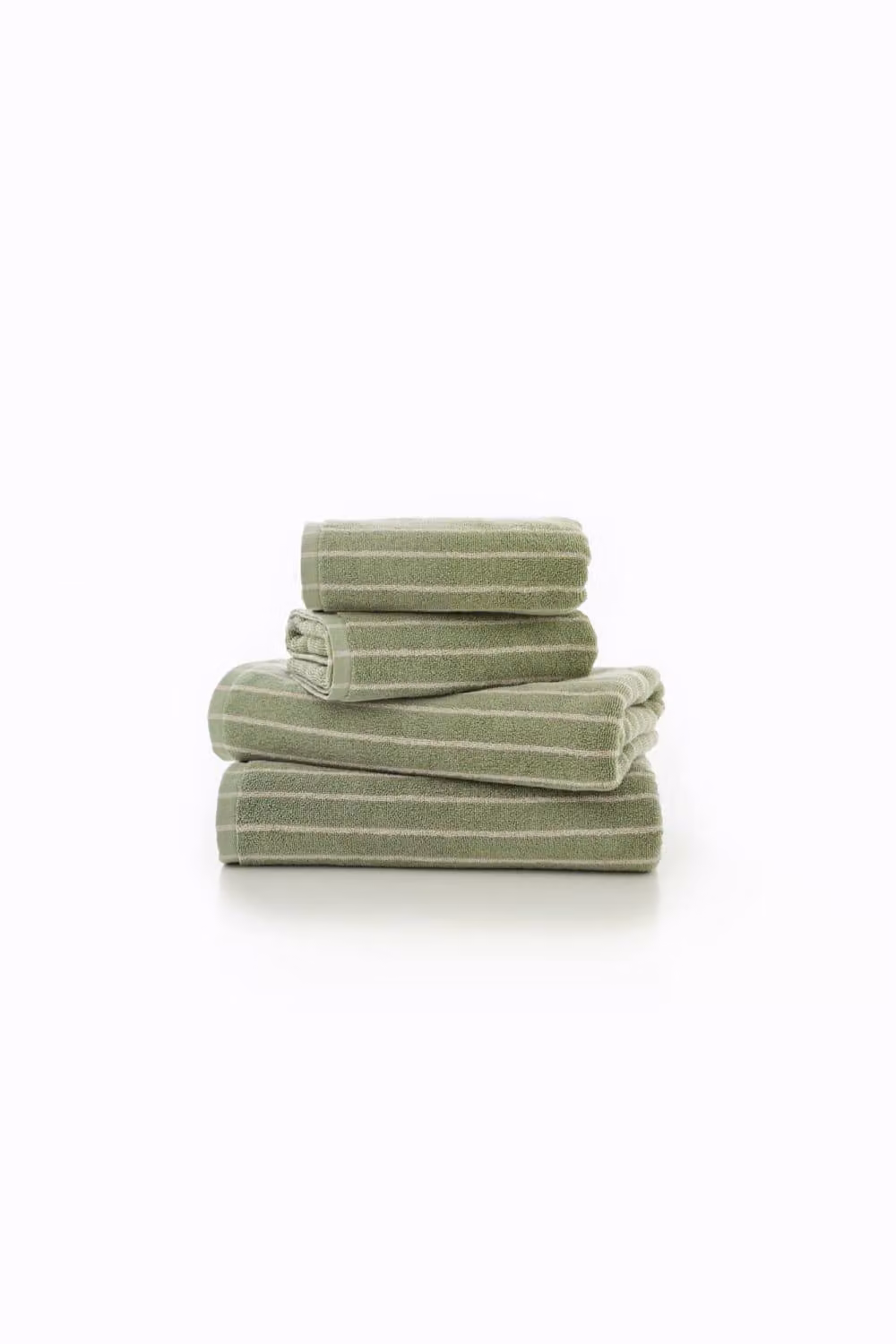 Deyongs Malmo Striped Pure Cotton Towel in Green, 480 GSM – 2