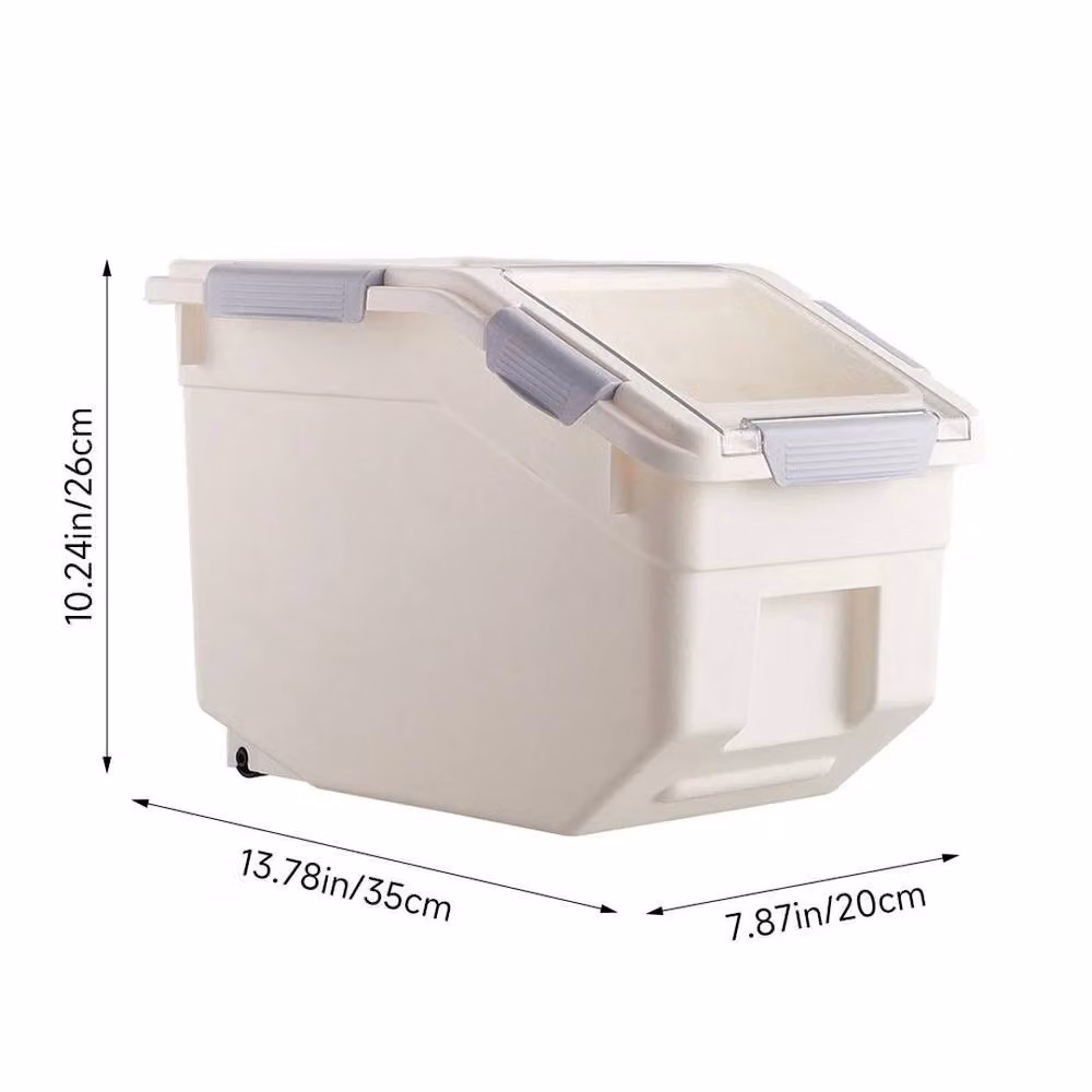 EONLION 10kg Rice Bucket Container in Grey and White – 2