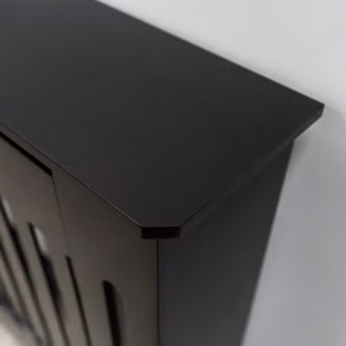 Airwave Vertical Line Style Radiator Cover in Black MDF, Medium, W/D/H: 81.5 x 19.0 x 112.0 cm – 4