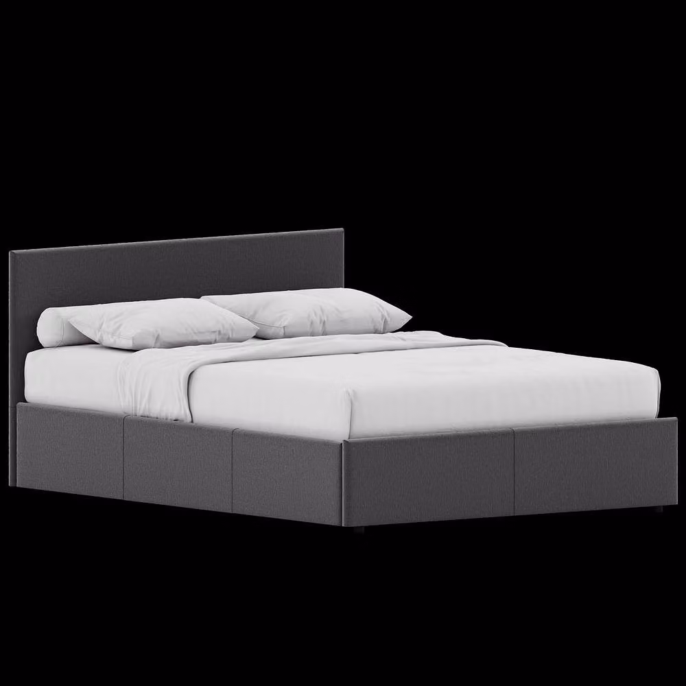 HD Designs Veronica King Size Ottoman Bed in Dark Grey Velvet Fabric, W/D/H: 180 x 200 cm – 5