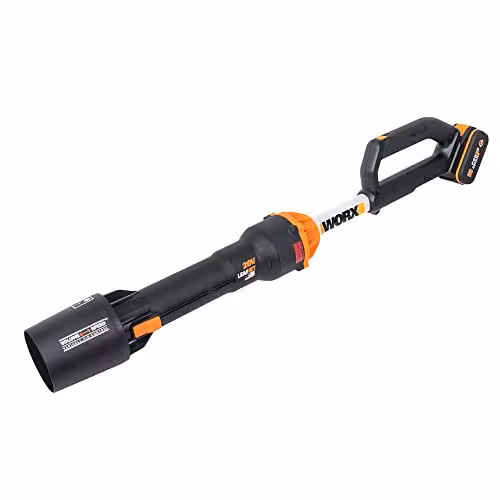 WORX WG543E Nitro 20V PowerShare Brushless Cordless Leaf Blower in Black and Orange
