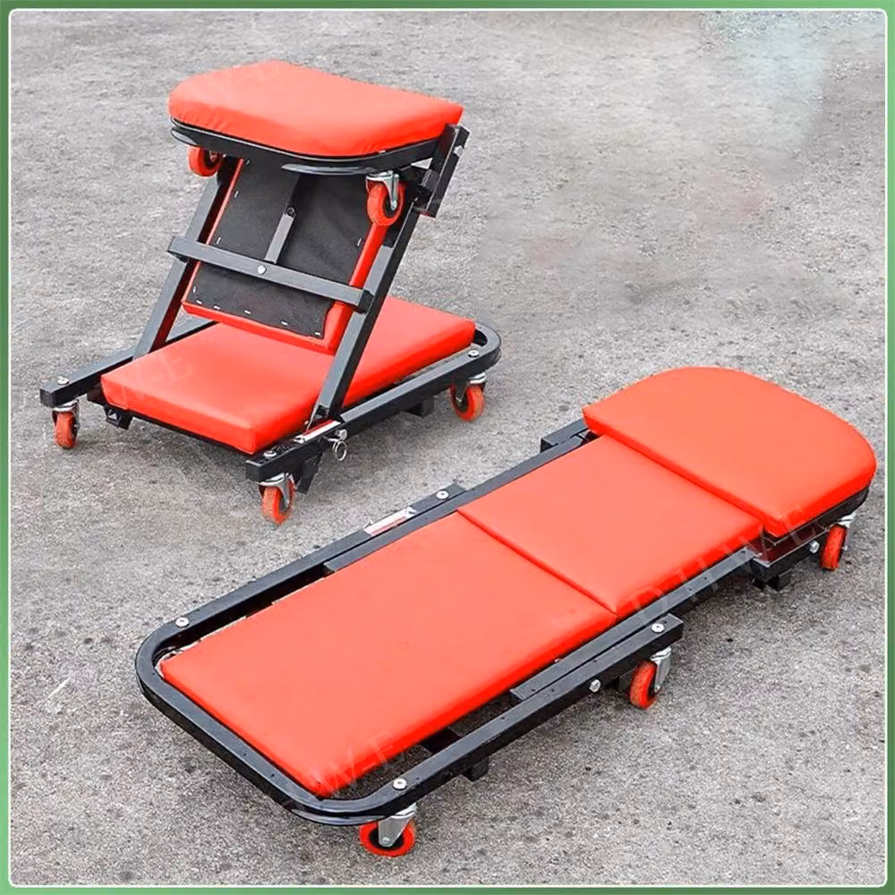 Nordara Professional Mechanics Car Van Creeper Board Padded Stool Seat in Red – 5