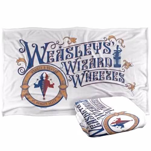 Warner Bros. Harry Potter Weasleys Shop Super Soft Fleece Throw Blanket, Multicolour – 1