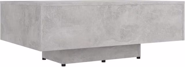 Berkfield Home Modern Rectangular Coffee Table in Concrete Grey, W/D/H: 85 x 55 x 31 cm