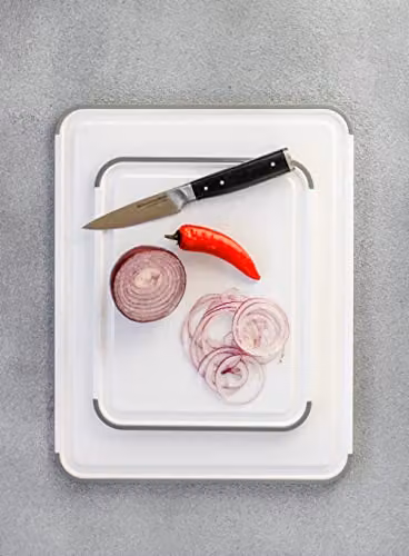 KitchenAid Classic Reversible Non-Slip Polypropylene Chopping Board, White, W: 20 cm x D: 25 cm – 3