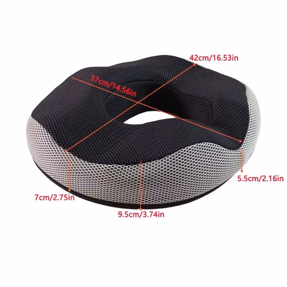 FLAVORA Black Donut Ring Cushion Pillow for Pregnancy and Hemorrhoids, W/D/H: 190 x 100 cm – 2