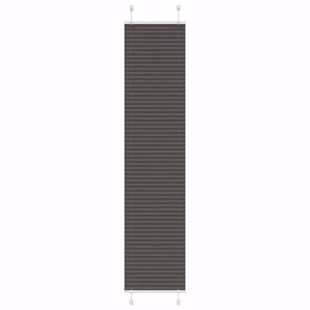 Berkfield Home Single Pleat Fabric Blind in Black, W: 45 cm, H: 200 cm – 2