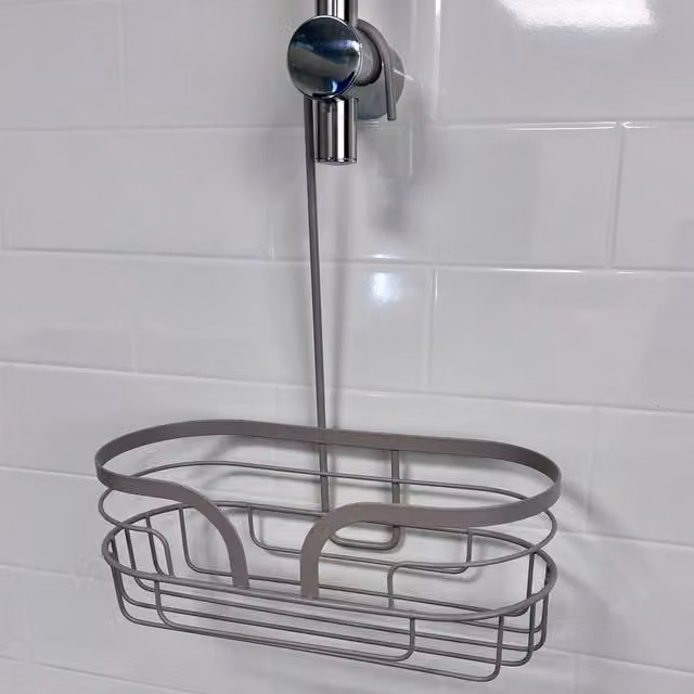 Showerdrape Dante Mini Hanging Stainless Steel Shower Caddy in Beige, W/D/H: 32.0 x 27.0 x 12.0 cm