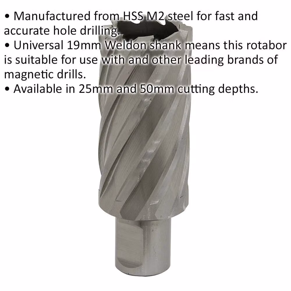 Loops M2 Steel Annular Metal Core Drill Bit, Silver, Diameter: 31 mm, Depth: 50 mm, 19 mm Shank – 2