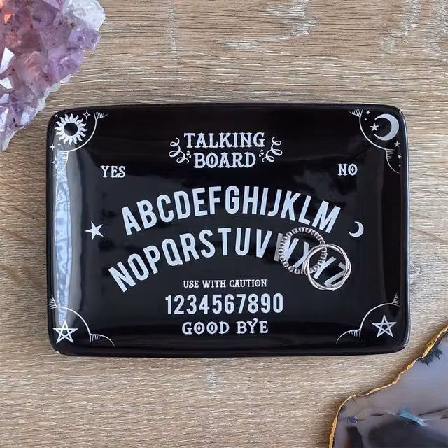 Kingsbury Gifts Spirit Board Ceramic Trinket Dish, Black