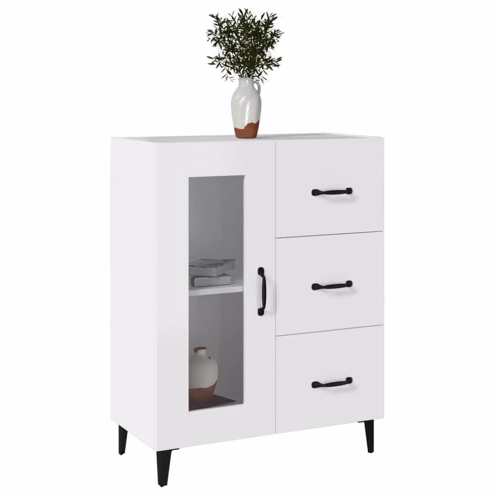 Berkfield Home Modern White Matt Sideboard W/D/H: 69.5 x 34 x 90 cm – 2