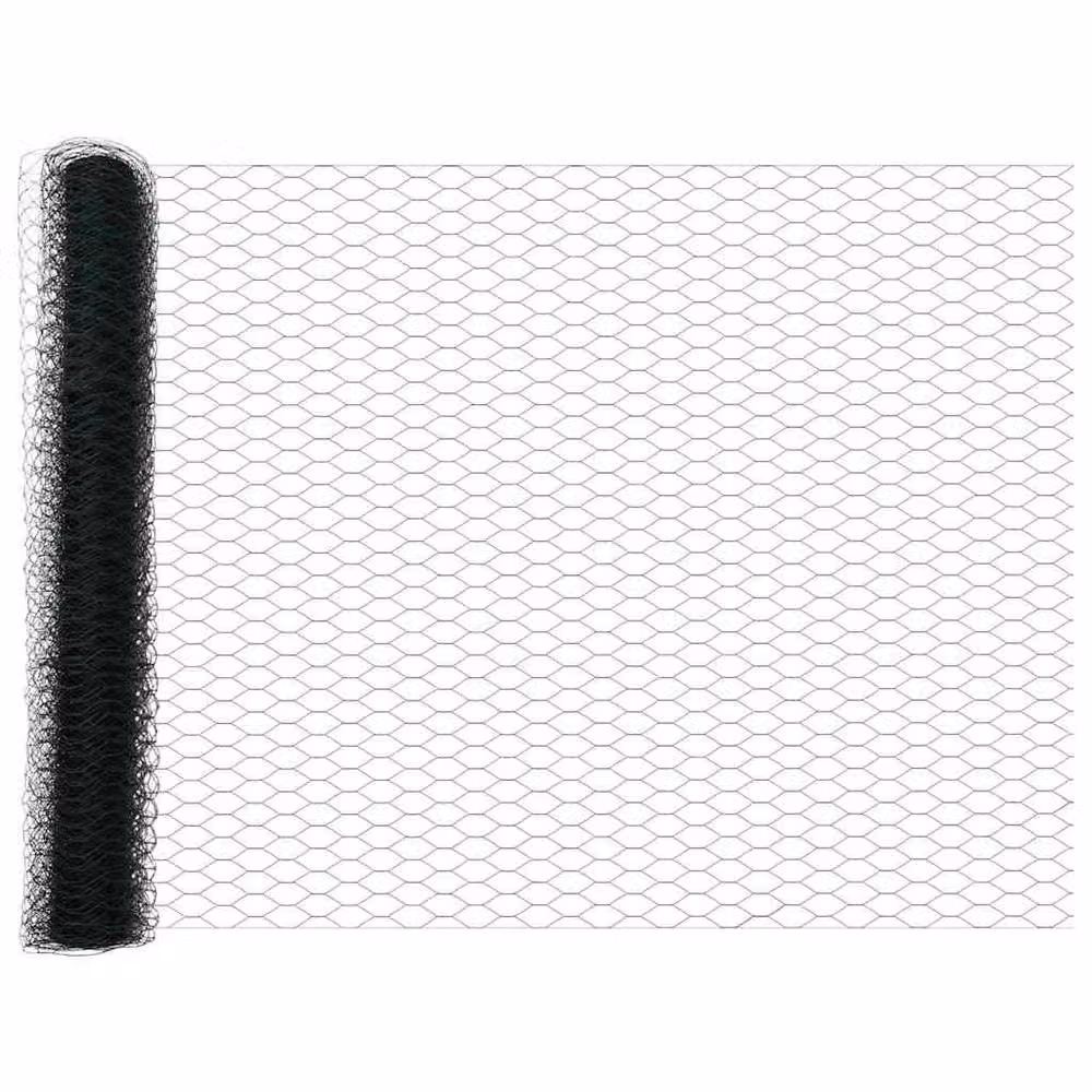 Berkfield Home Green Powder-Coated Steel Hexagon Wire Mesh Fence, 1 x 50 m – 4