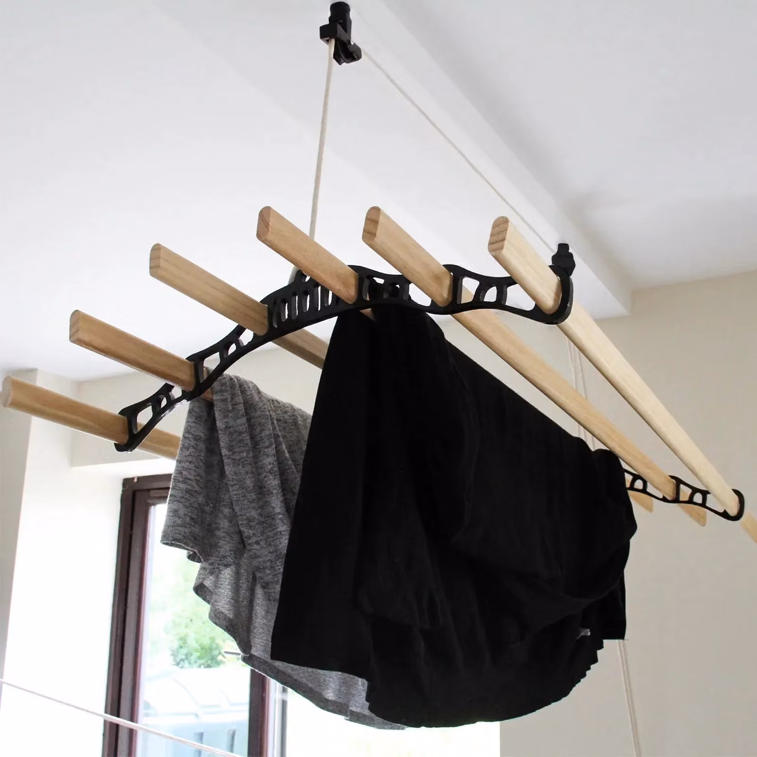 Monstershop Clothing Airer Ceiling Pulley in Black – 2