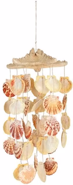 KDMK Horn Starfish and Shell Nautical Hanging Mobile in Yellow and Multicolour