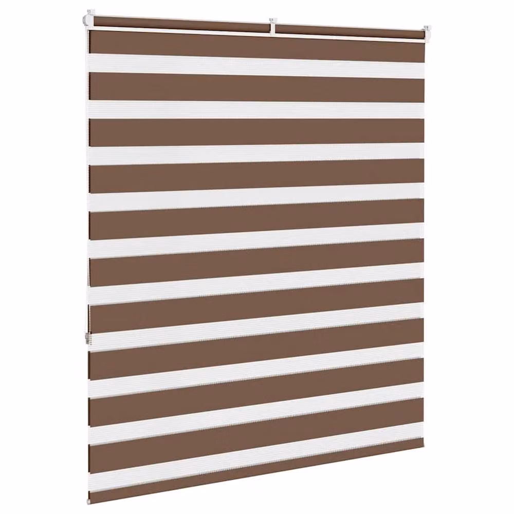 Berkfield Home Elegant Zebra Blind in Brown, W: 120 cm, H: 150 cm – 4