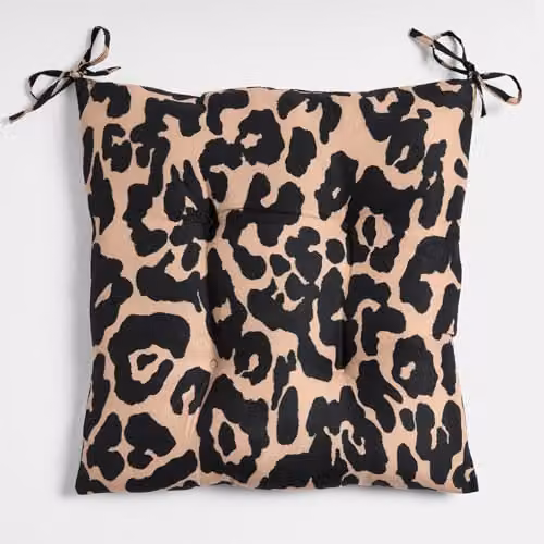 OHS 2 Pack Animal Print Outdoor Chair Seat Pads in Brown and Multicolour, W/D/H: 40 x 40 x 40 cm – 8