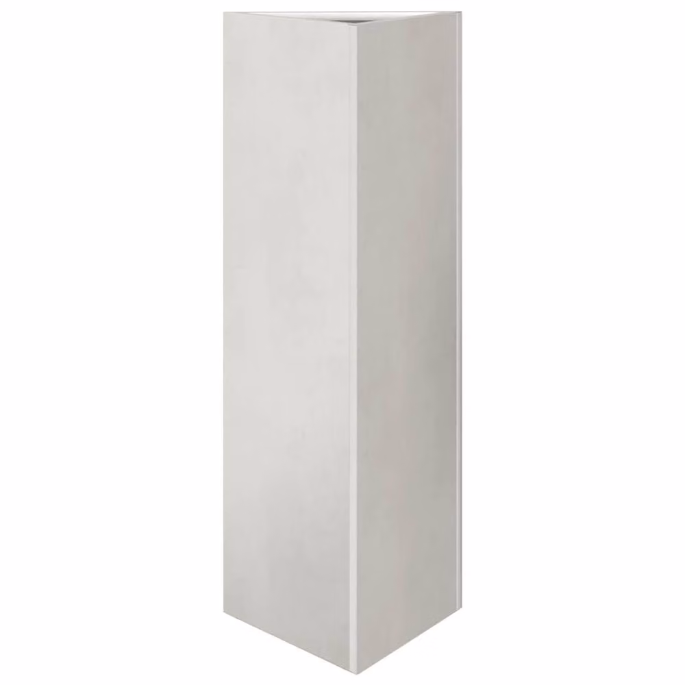 Berkfield Home Durable Triangular Garden Planter Tub in Silver Stainless Steel, W: 30 cm, D: 26 cm, H: 75 cm – 2