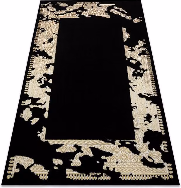 RugsX Allure Geometric Modern Rug in Black, W: 80 cm, L: 150 cm