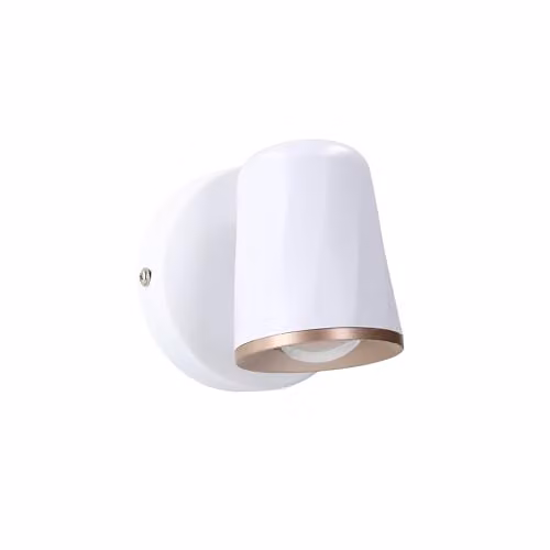 Netlighting Adri LED Single Spotlight in White Matt Copper, 810lm, 3000K Warm White
