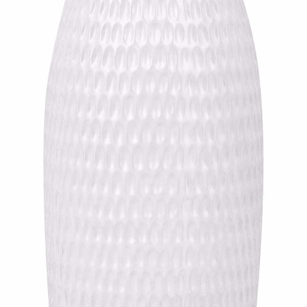 Wyld and Coco White Ceramic Geometric Tabletop Vase, Height: 25 cm – 2