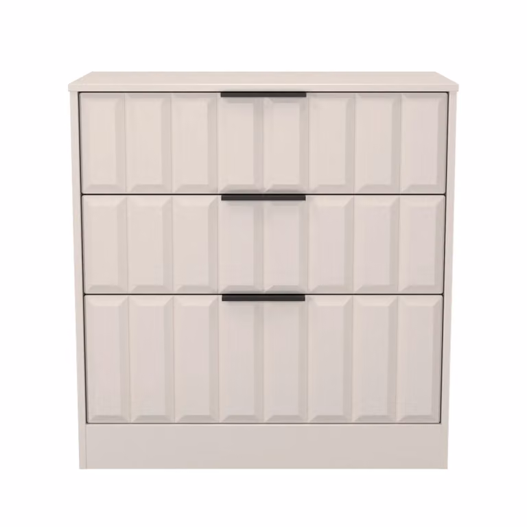 Ready Assembled 2 U Seattle 3 Drawer Deep Chest in Taupe/Beige